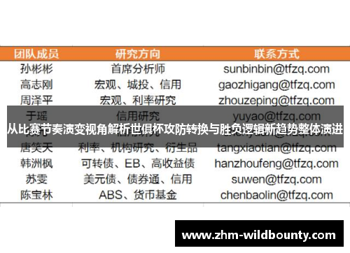 从比赛节奏演变视角解析世俱杯攻防转换与胜负逻辑新趋势整体演进